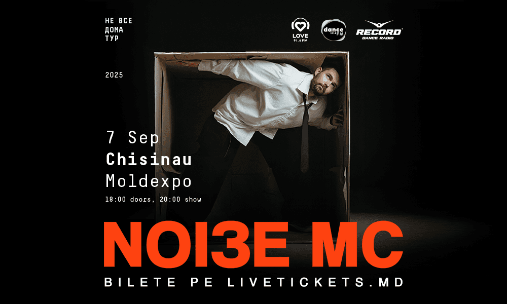 Noize MC представит новый альбом «Не все дома» на концерте в Кишинёве.